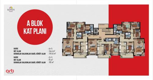 A Blok Kat Planı